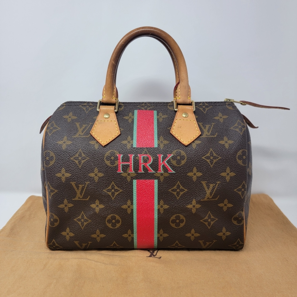 LOUIS VUITTON Monogram My LV Heritage Speedy 25 Leather Handbag
